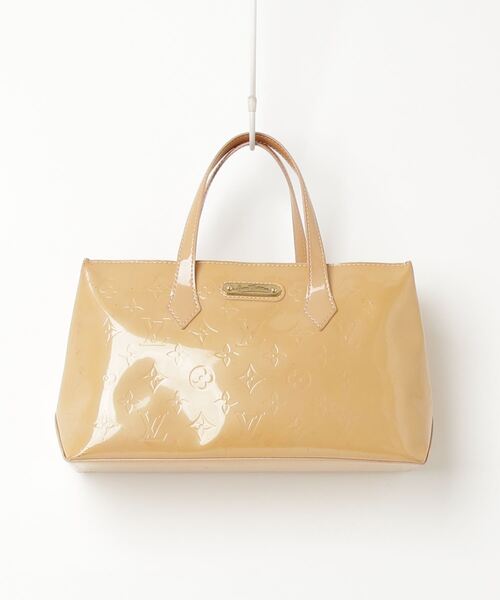 LOUIS VUITTON」 ヴェルニ ウィルシャーPM ハンドバッグ - ベージュ 