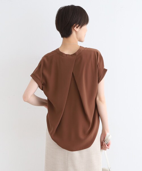 INDIVI ブラウス シャツ 「洗える／SETUP可能」ドレーピー