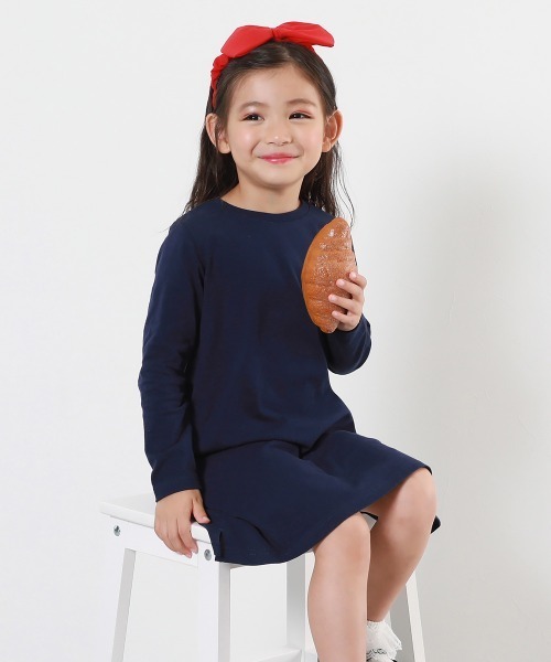 110サイズキッズワンピース　有松絞り　美品　親子コーデ　藍染木綿　ノーアイロン 110サイズキッズワンピース 有松絞り 美品 親子コーデ 藍染木綿