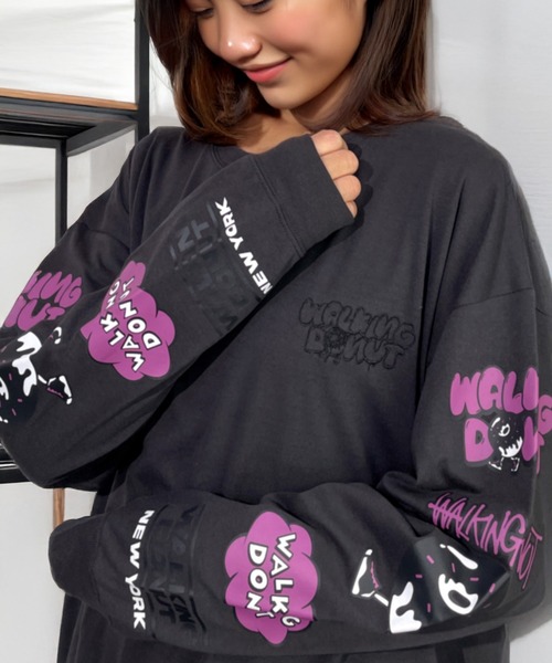 【海外限定】AdoタイポグラフィTシャツ　韓国ソウル限定カラー(XＬサイズ) サイボーグスウェット》BLACK×ORANGE | HIDOLATRAL THEODOL