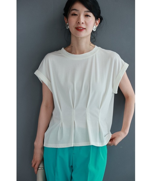 KARTIKA 売れ筋商品|||カルティカ Tシャツ トップス レディース Tops Green cawaii tシャツ くびれラインタックのTシャツトップス