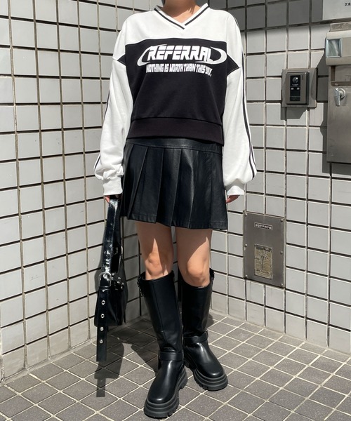 WEGO トレーナー スウェット WEGO/切り替えショートスウェット