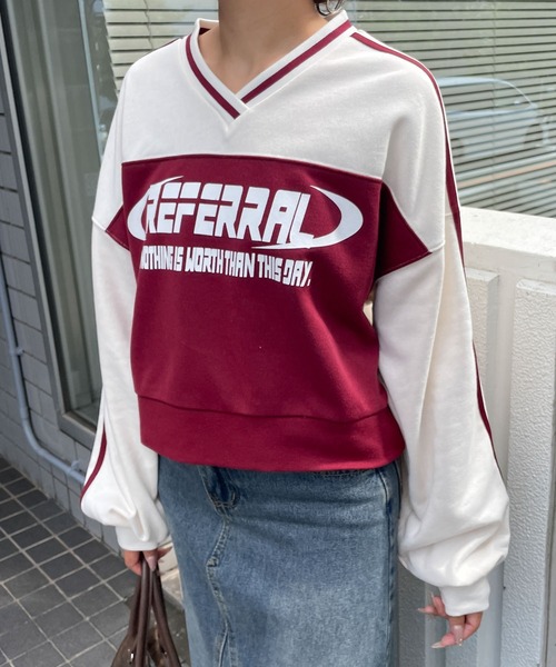 ウジョー Ujoh  アシンメトリー 変形 スウェット トレーナー ピンク系 2 レディース ウジョー Ujoh アシンメトリー 変形 スウェット トレーナー