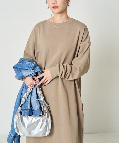 LUDLOW ラドロー ビッグカラーロングフレアーコットンワンピース LUDLOW ラドロー ビッグカラーロングフレアーコットンワンピース