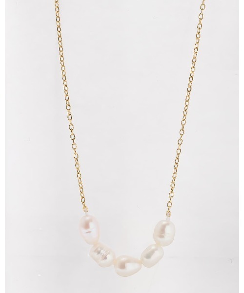 ネックレス 5連淡水パールステンレスネックレス レディース : ZOZOTOWN