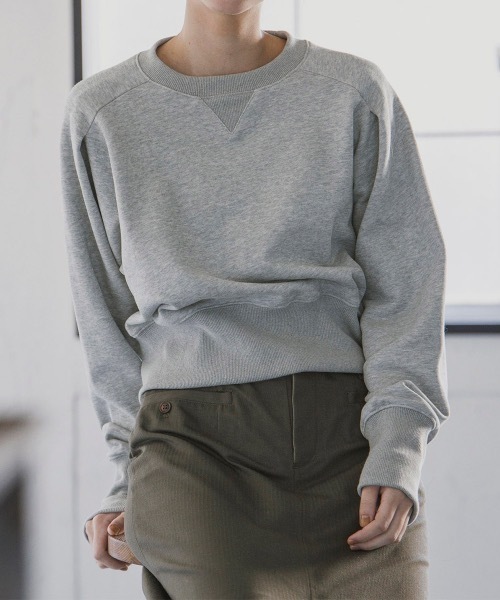 トレーナー スウェット ショルダータックスウェット レディース