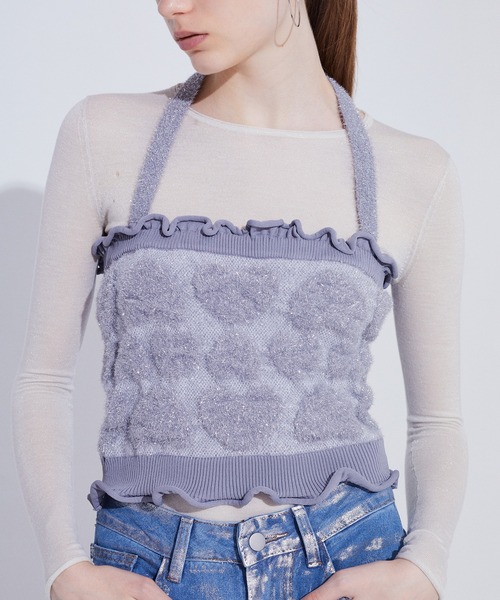 キャミソール Heart Motif Lace-up Bustier