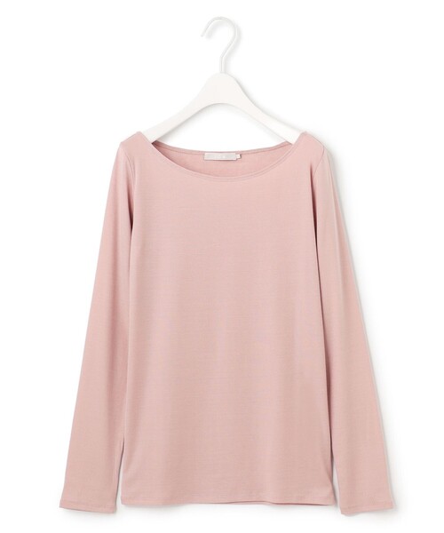 tシャツ 「洗える」リヨセルカシミヤスムース ボートネックカットソー レディース