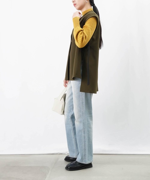 未使用級 プラージュ 24AW ベスト ジレ スキッパー サイドスリット 未使用級 プラージュ 24AW ベスト ジレ スキッパー サイド