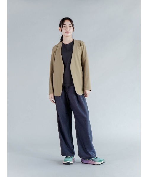 YORT 【UVカット・吸水速乾】　シェルクールノーカラージャケット YORT ジャケット ノーカラージャケット 「UVカット・吸水速乾