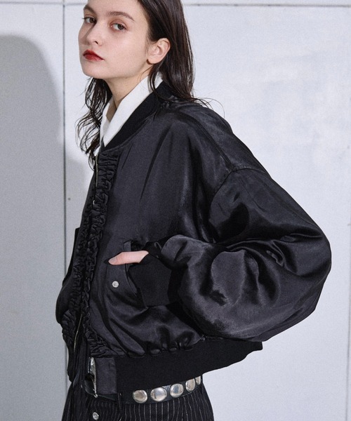 新品Lajour フリル付きボンバージャケット 予約商品・Princess Lace Frill Jacket プリンセスレースフリル
