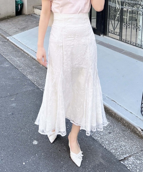 INGNI スカート バックレースアップレースマーメイドスカート  