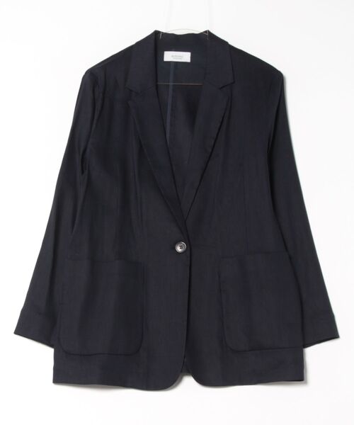 美品♪アドーア リネン混五分袖ノーカラージャケット コート 36 S～M 黒 楽天市場】ADORE コートの通販