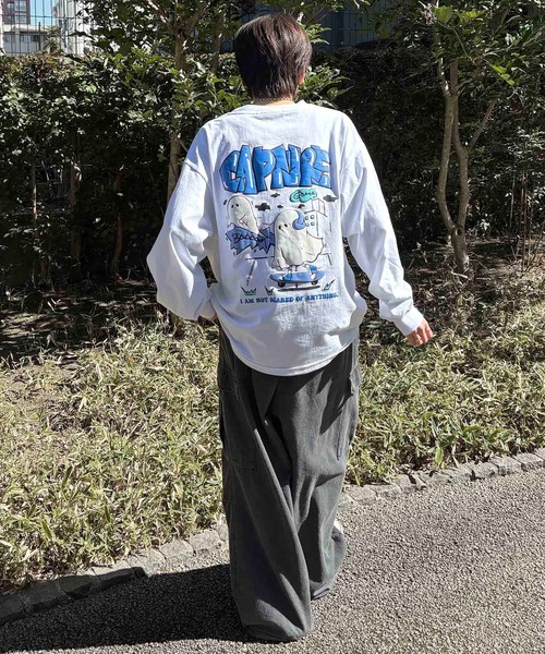 tシャツ 25SS ポップイラスト 発泡バックプリント クルーネックビッグ