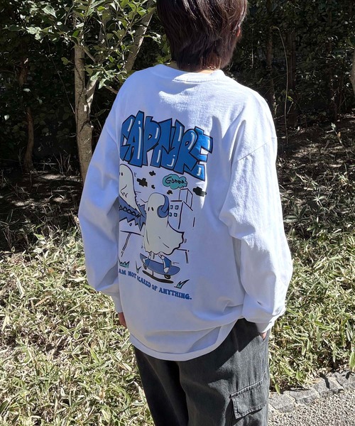 tシャツ 25SS ポップイラスト 発泡バックプリント クルーネックビッグ