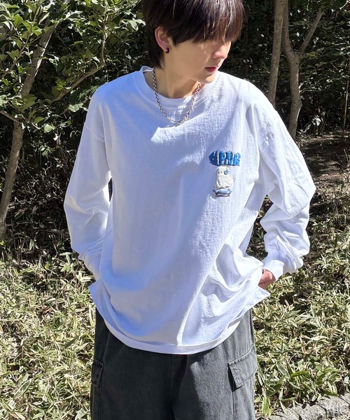 tシャツ 25SS ポップイラスト 発泡バックプリント クルーネックビッグ