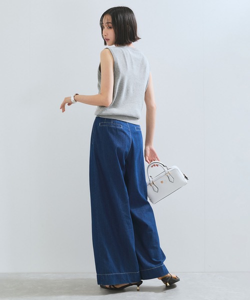 VIS（ビス） ベスト ジレ フラワーモチーフニットベスト レディース