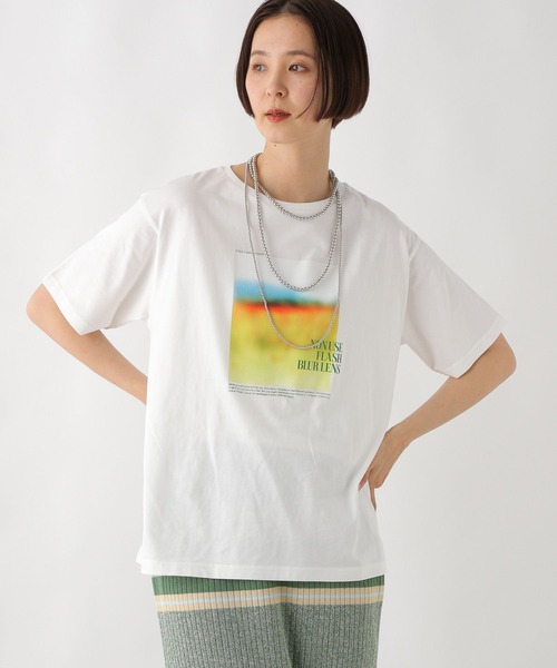 LEPSIM tシャツ フォト＊ロゴプリントT 327272 レディース