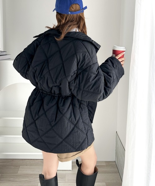 「Java」 コート MEDIUM ブラック レディース_画像2