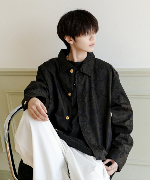 NEOS（KOKUYO） シャツ 「neos」ルーズシルエット 無地 総柄 フラワー