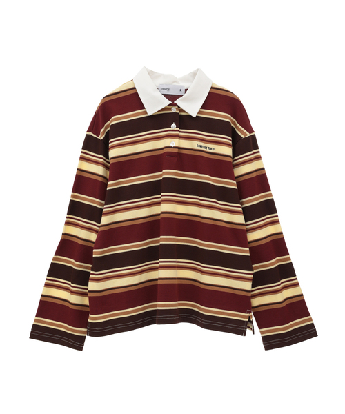 カットソー(長袖/七分) rugger tee CONVERSE TOKYO tシャツ MULTI BORDER RUGGER TEE レディース