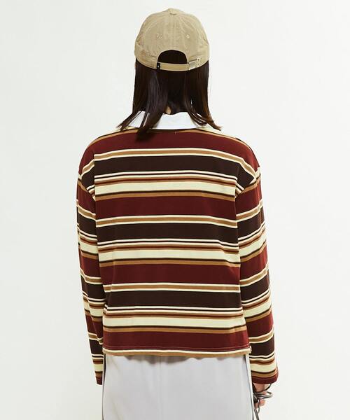 カットソー(長袖/七分) rugger tee CONVERSE TOKYO tシャツ MULTI BORDER RUGGER TEE レディース