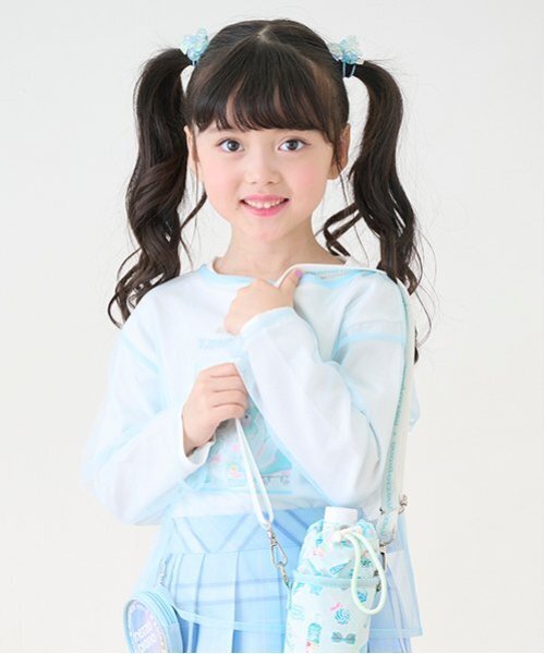 mezzo piano tシャツ チュールレイヤード 長袖Tシャツ キッズ 子供服