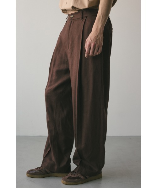 STYLEMIXER（スタイルミキサー） ワイドパンツ パンツ リネンミックス