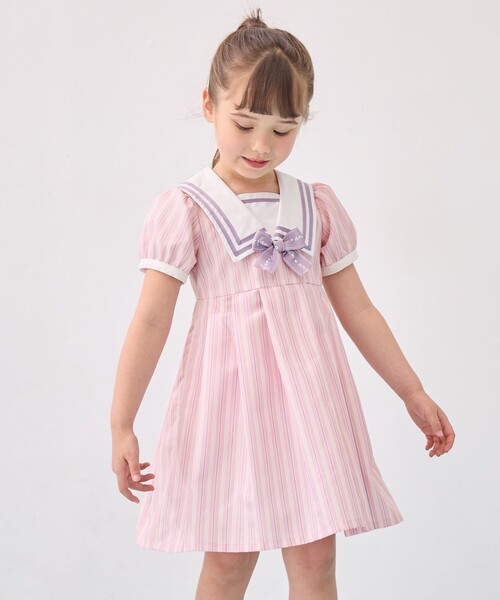 バーバリーキッズ☆セーラーワンピ☆size14 ANY（エニィ） ワンピース セーラーワンピース キッズ 子供服 女の子