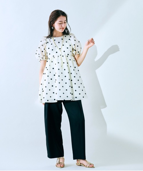 ☆新品完売☆29700円☆AudieaMuses☆ドットペプラムブラウス☆38☆ Audie a Muses（オーディア ミューズ） ブラウス シャツ ドット