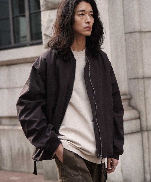 WYM LIDNM 「WYM LIDNM」 ジップアップブルゾン M アッシュ
