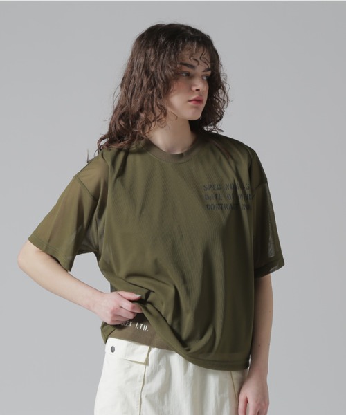 tシャツ 「直営店限定」SHEER LAYERED PRINT T-SHIRT/シアーレイヤード プリントTシャツ レディース AVIREX tシャツ 「直営店限定」SHEER LAYERED PRINT T-SHIRT