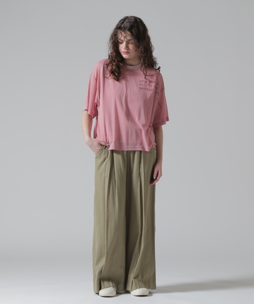tシャツ 「直営店限定」SHEER LAYERED PRINT T-SHIRT/シアーレイヤード プリントTシャツ レディース AVIREX tシャツ 「直営店限定」SHEER LAYERED PRINT T-SHIRT