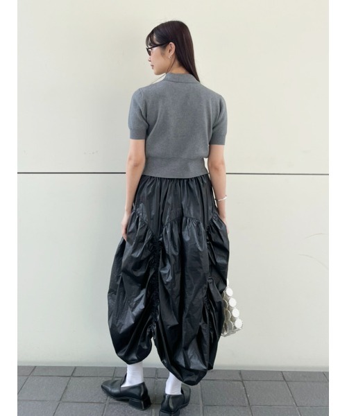 SORIN（ソリン） スカート Metalic Taffta Design Gathered Skirt