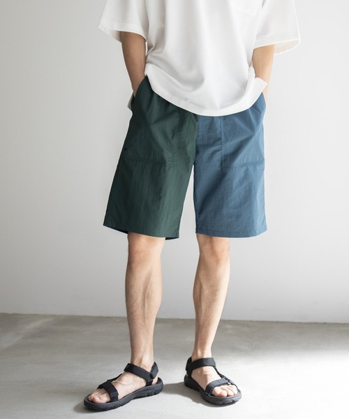 ネイビー Mサイズ ショートパンツ MEN Thick&Thin Stretch ショートパンツ ネイビー 071442425