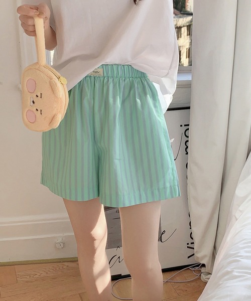 ストライプパジャマショーツ PILIT パンツ ストライプパジャマパンツ レディース : ZOZOTOWN