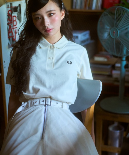 「FRED PERRY」 半袖ポロシャツ 10 ベージュ レディース FRED PERRY 「FRED PERRY」 半袖ポロシャツ 10 ベージュ