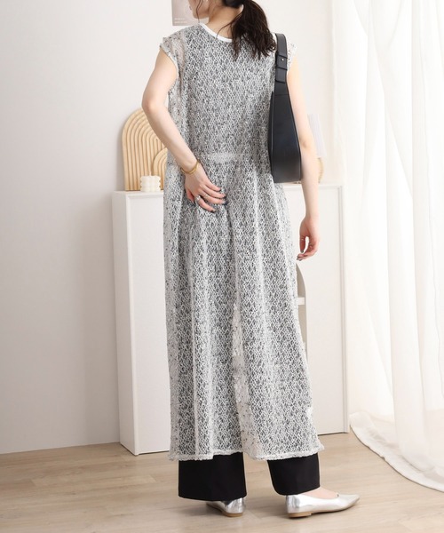 美品 FENDI メッシュFFロゴ2way ワンピース ロングベスト サイズ42 FUNALIVE ワンピース ネップメッシュ2WAYロングベスト