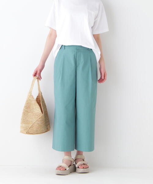 パンツ 「3サイズ展開」「UVカット・接触冷感」クールマックス混ガウチョパンツ レディース_3