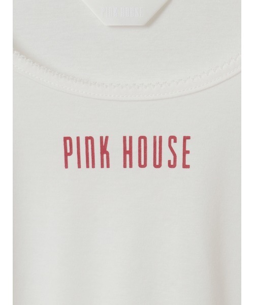 PINK HOUSE Ｔシャツ PINK HOUSE tシャツ ロゴパフカットソー レディース : ZOZOTOWN
