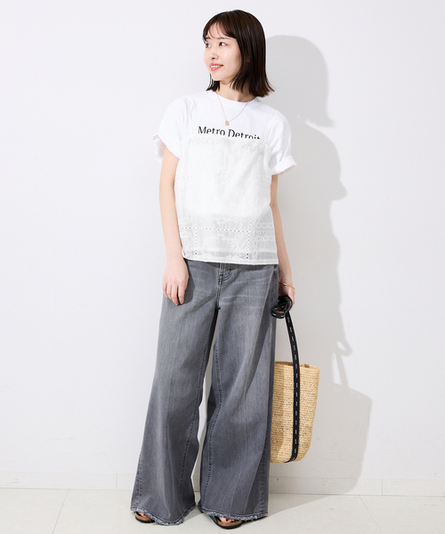 SLOBE IENA ブラウス シャツ シアー刺繍キャミブラウス