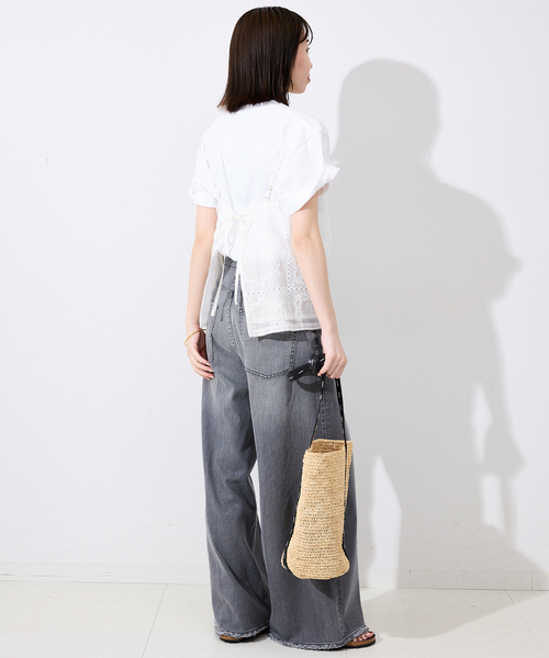 SLOBE IENA ブラウス シャツ シアー刺繍キャミブラウス
