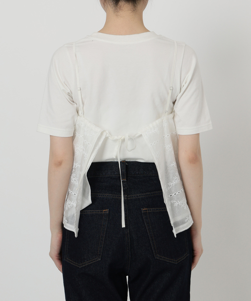 SLOBE IENA ブラウス シャツ シアー刺繍キャミブラウス