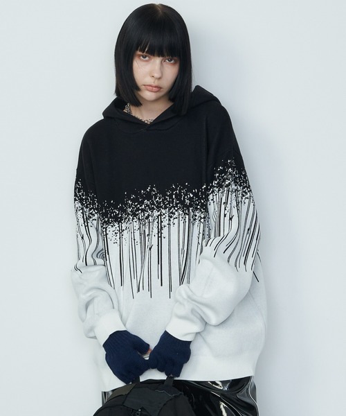 AFF AIVER プルオーバーパーカー MEDIUM ブラック メンズ : ZOZOTOWN