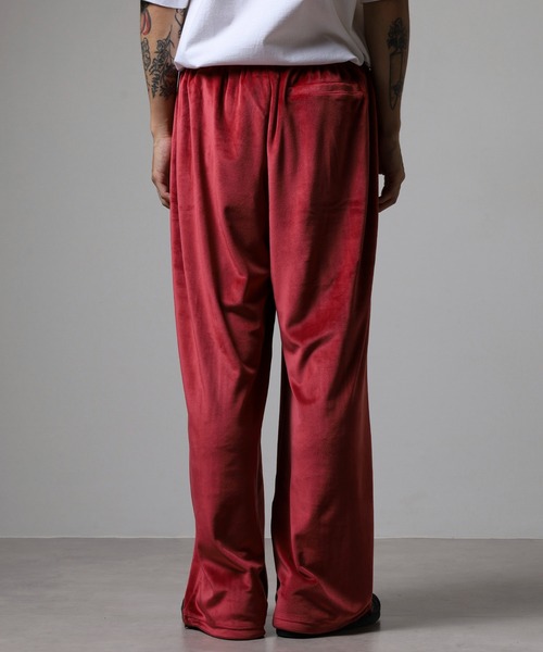 NERDY スウェットパンツ ジャージ ベロアパイピングトラックパンツ