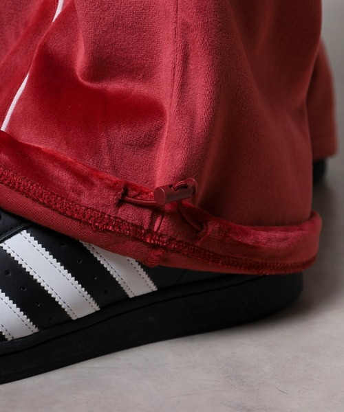 NERDY スウェットパンツ ジャージ ベロアパイピングトラックパンツ