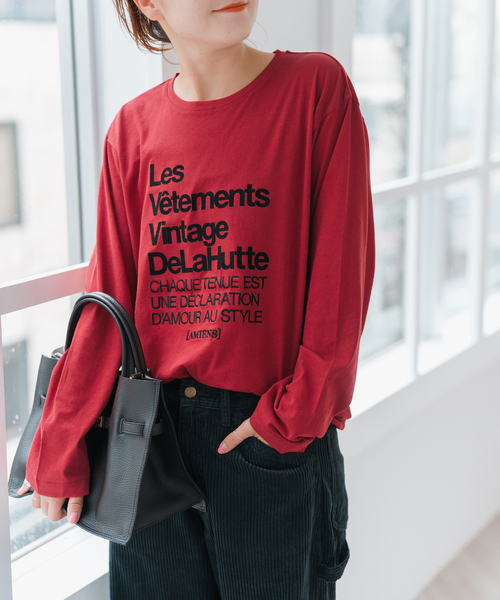 Spick &amp; Span - Spick and Span フットボールロゴロンTEE  レッド jv3554-02_1.jpg