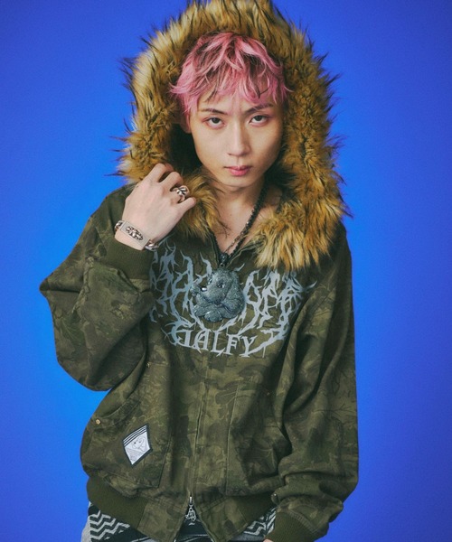 GALFY ガルフィー ギャルちゃんフードファージャケット y2k GALFY ガルフィー ギャルちゃんフードファージャケット y2k