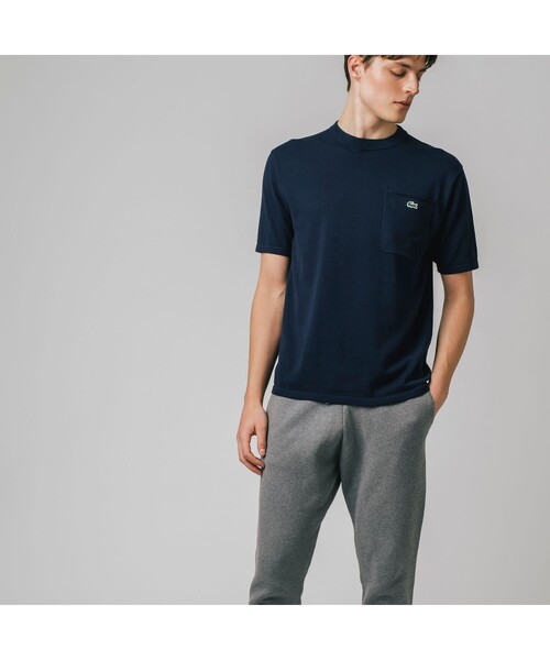 「LACOSTE」 半袖ニット 4 キャメル メンズ_画像3