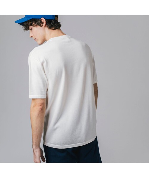 「LACOSTE」 半袖ニット 4 キャメル メンズ_画像7